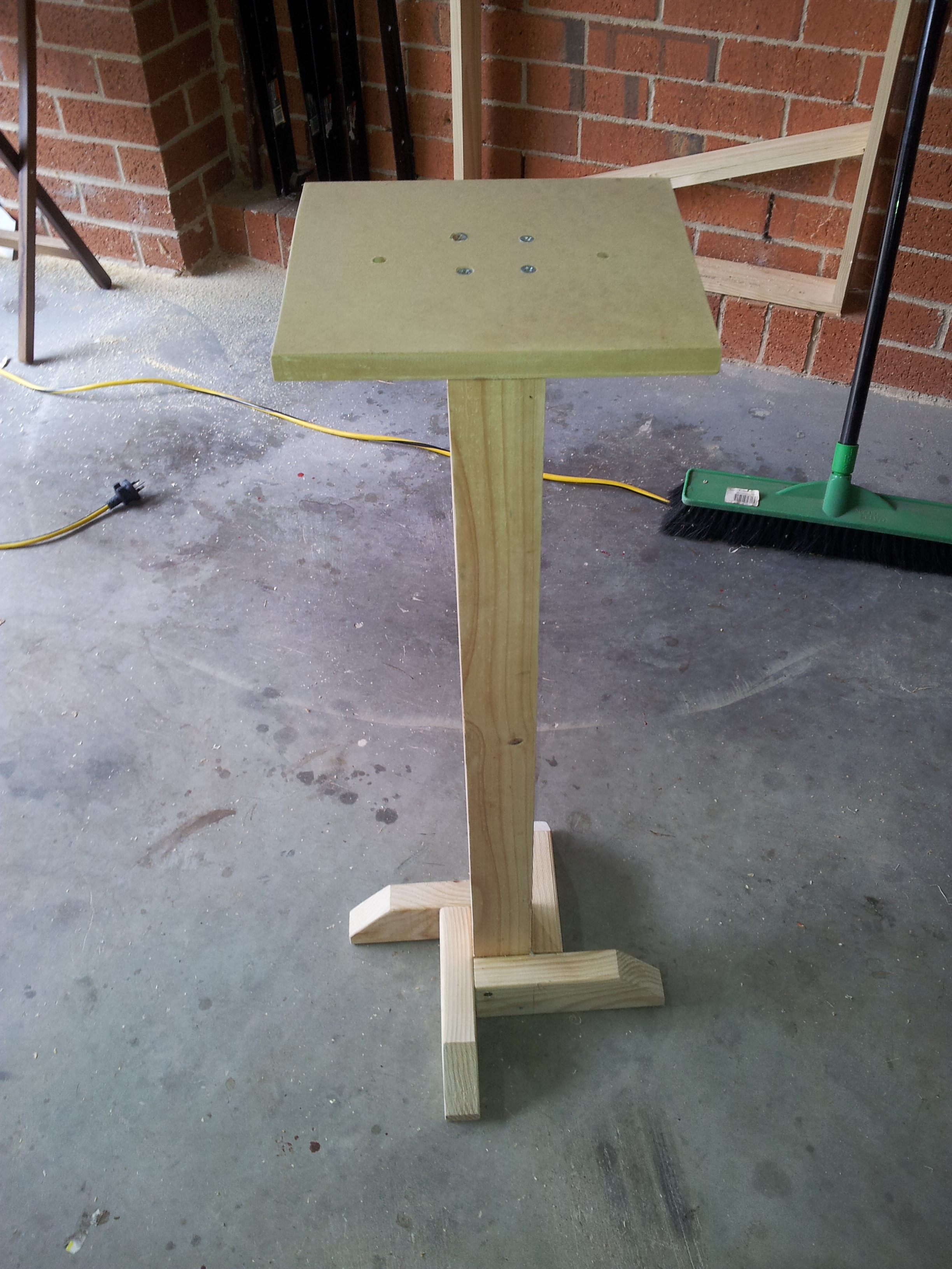 Woodworking bench grinder stand